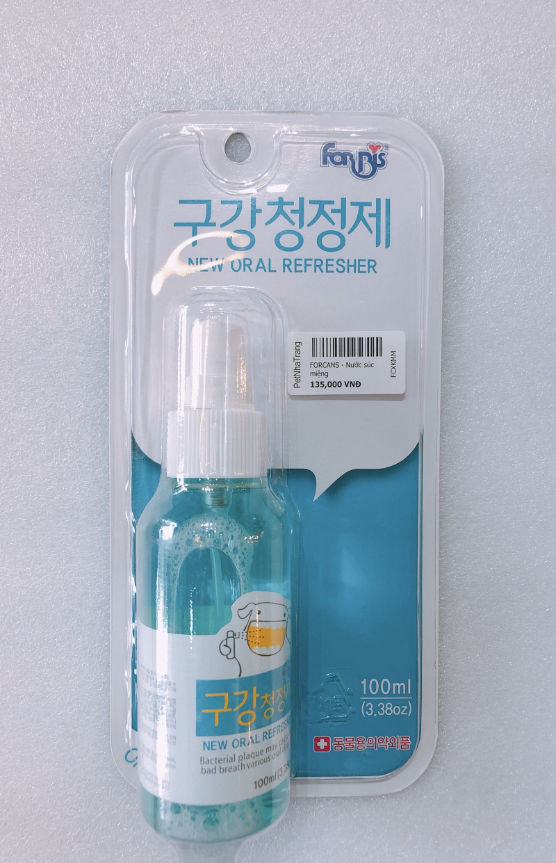 [VỆ SINH] Kem đánh răng (Hồng dâu) + Xịt thơm miệng (Xanh thơm mát) Hàn quốc cho chó mèo 100ml