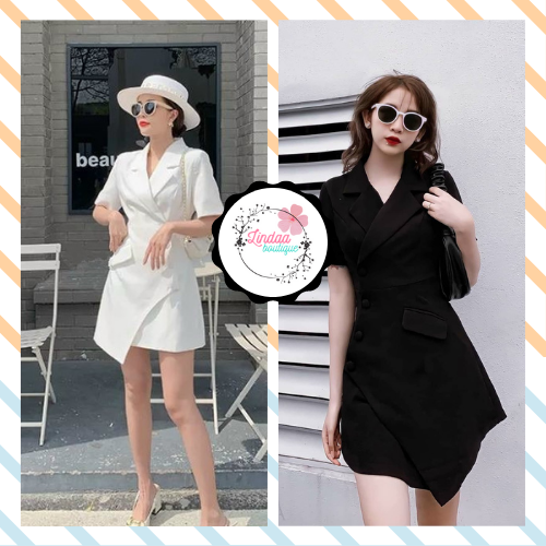 ĐẦM DỰ TIỆC VEST NÚT XÉO BELA DRESS