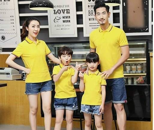 (SĨ) áo gia đình Cặp đôi cổ trụ đủ size đủ màu chất bao đẹp mịn mát [GIÁ 1 ÁO]