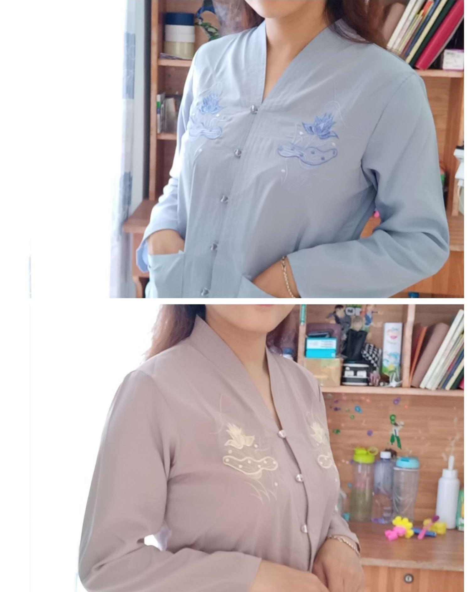 [HCM]Đồ lam đi chùa mẫu bà lai chất vải silk
