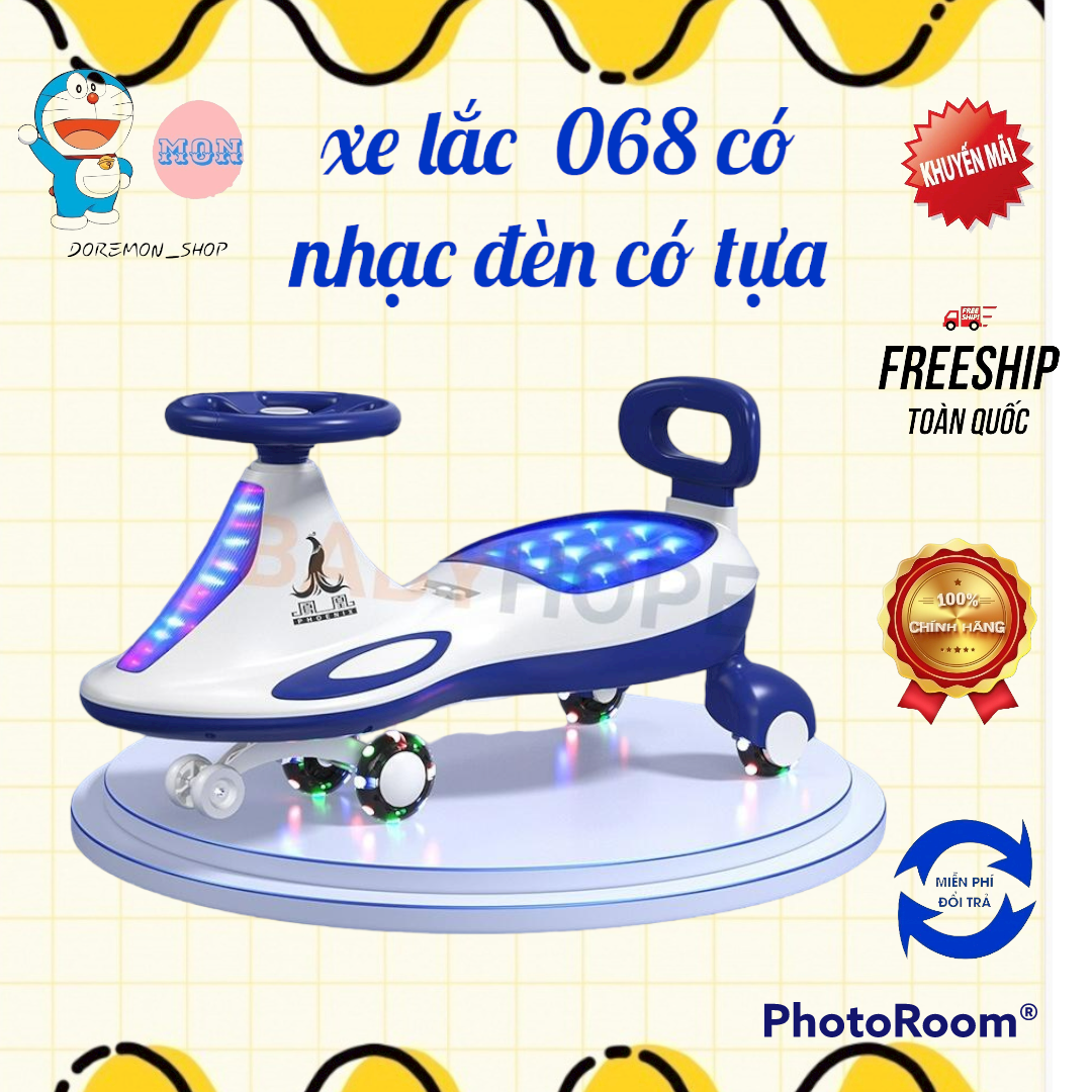 Xe lắc cho bé có nhạc, tựa lưng, xe lúc lắc cho bé 1- 3 tuổi