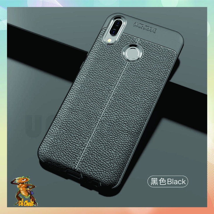 Ốp lưng silicon dẻo, vân da huawei nova 2i, nova 3i, nova 3e.