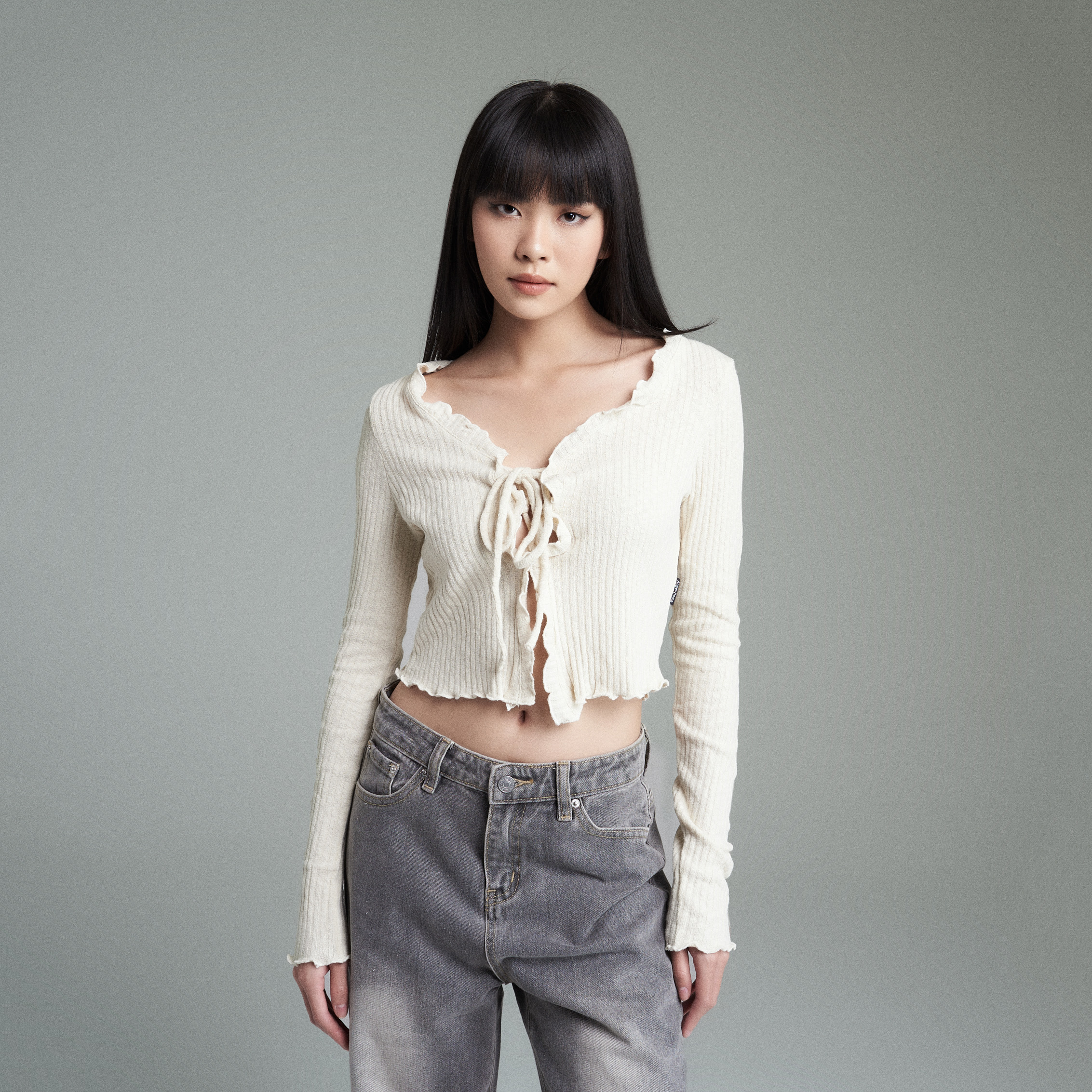 Áo Croptop Dài Tay PRADIES Lacies