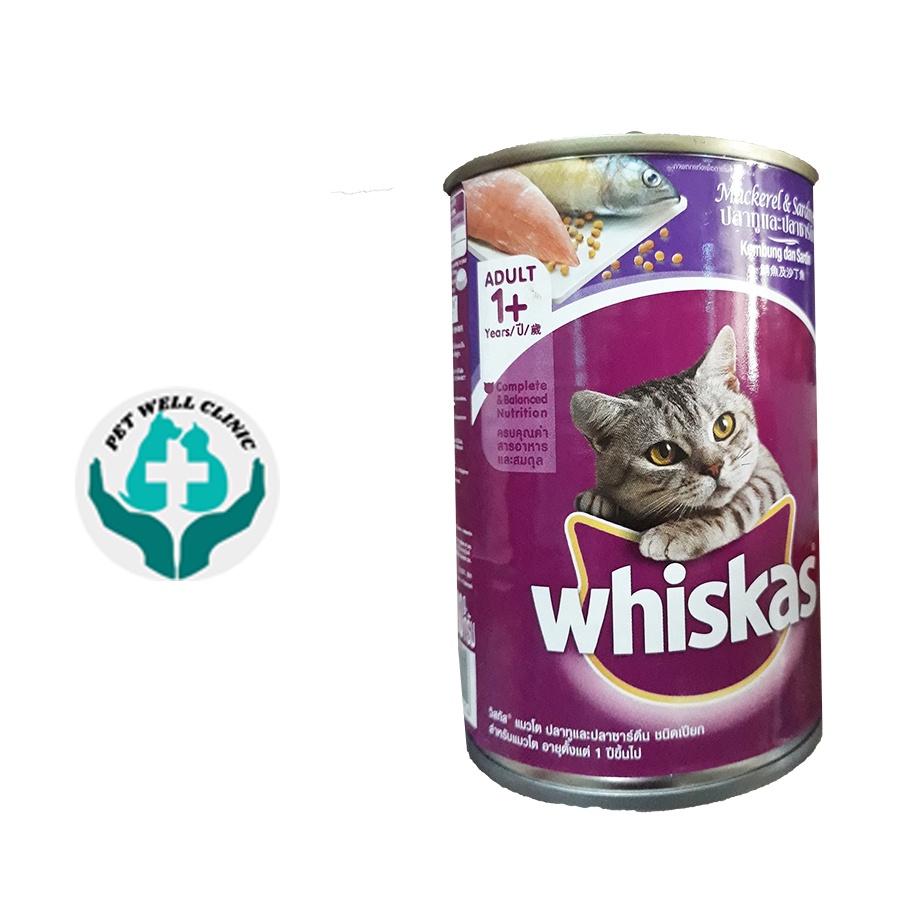 Thức ăn cho mèo lớn Whiskas dạng ướt lon 400g