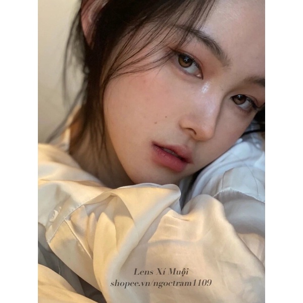 Lens mắt màu nâu ánh trăng có độ