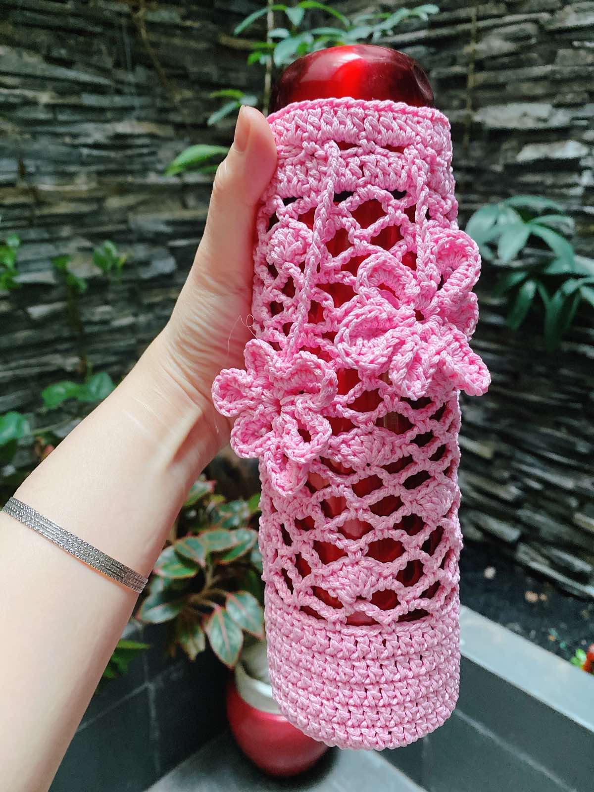 Túi đựng bình giữ nhiệt 500ml, Túi đựng bình giữ nhiệt handmade