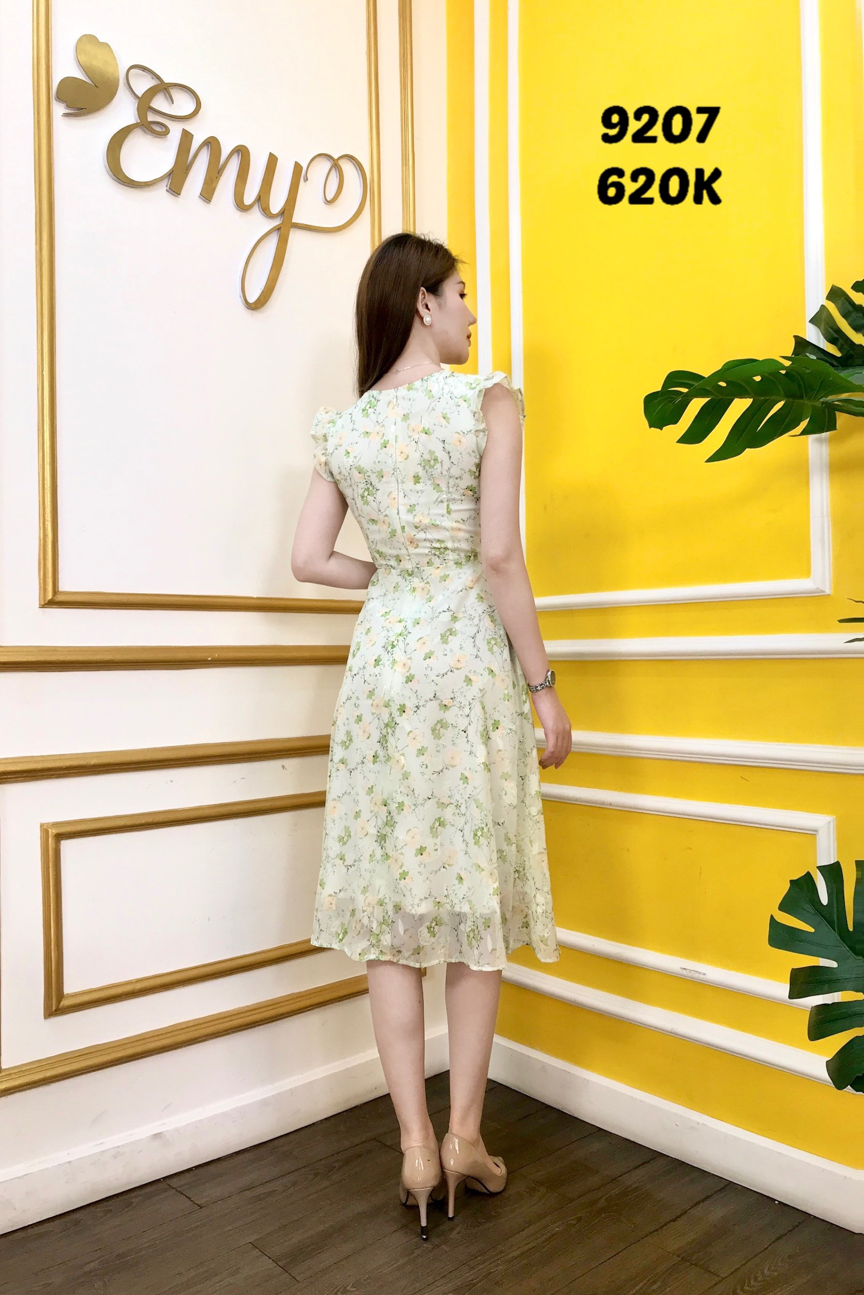 Đầm EMY EM9207 Xoè Tay Bèo