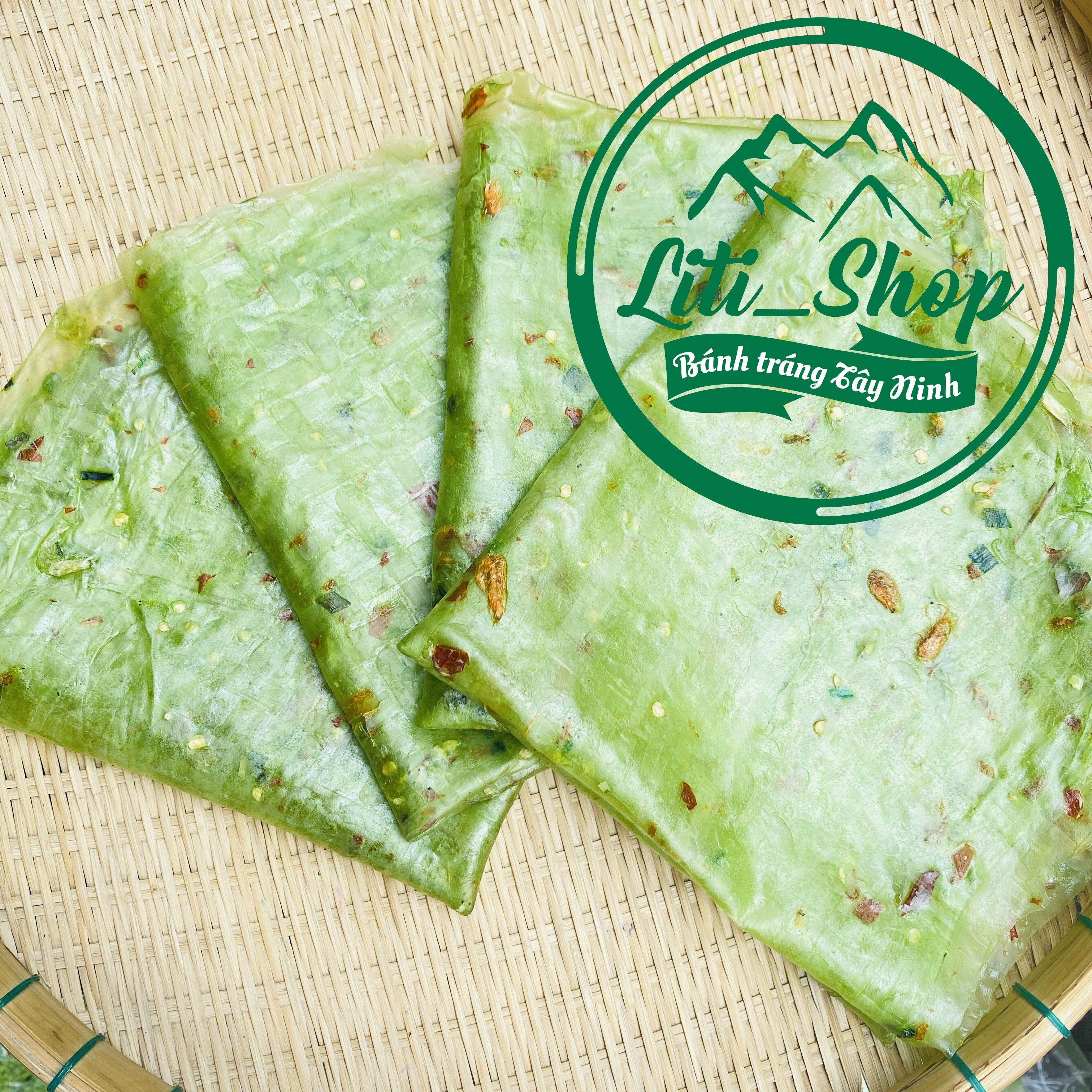 [500Gr] Bánh tráng dẻo tôm lá dứa Tây Ninh