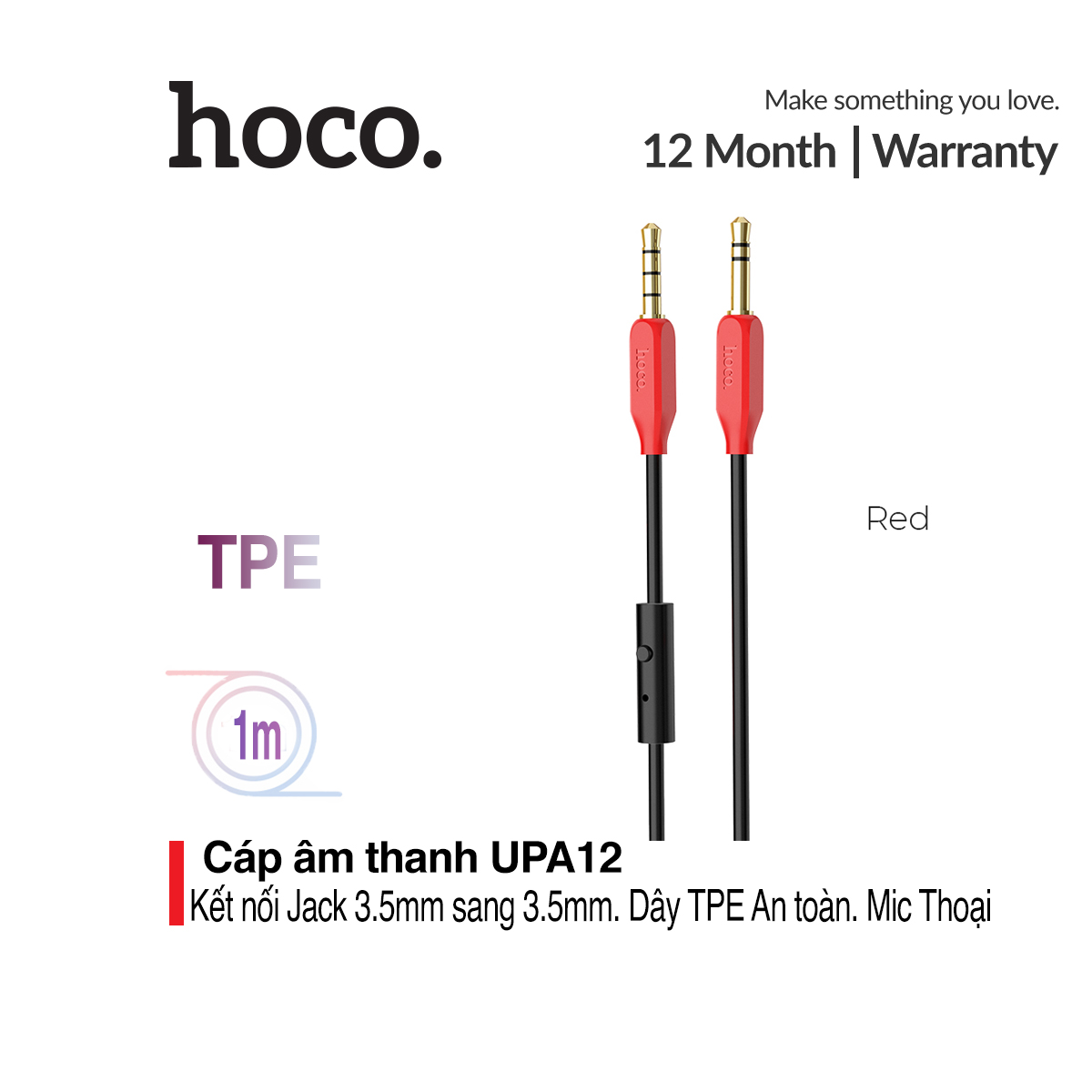 Cáp âm thanh Hoco UPA12 AUX dài 1m