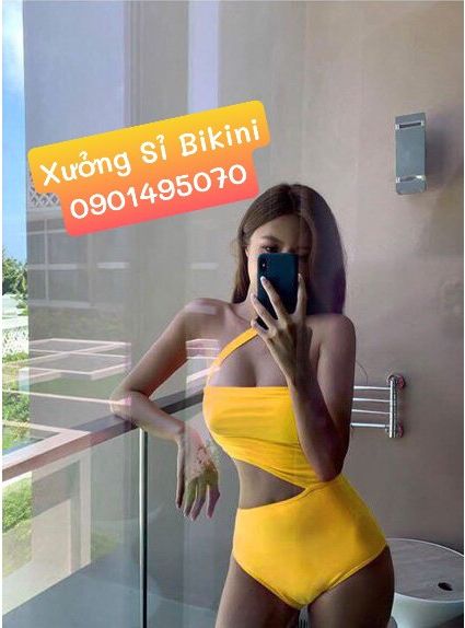 [HÀNG HOT] Bikini 1 mảnh chéo cổ sành điệu