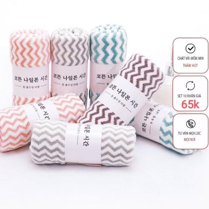 Khăn mặt lông mịn xuất Hàn 30x50cm (Nhiều màu)