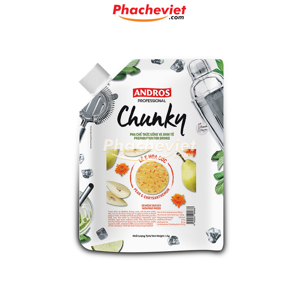 Mứt trái cây Chunky Andros túi 1kg