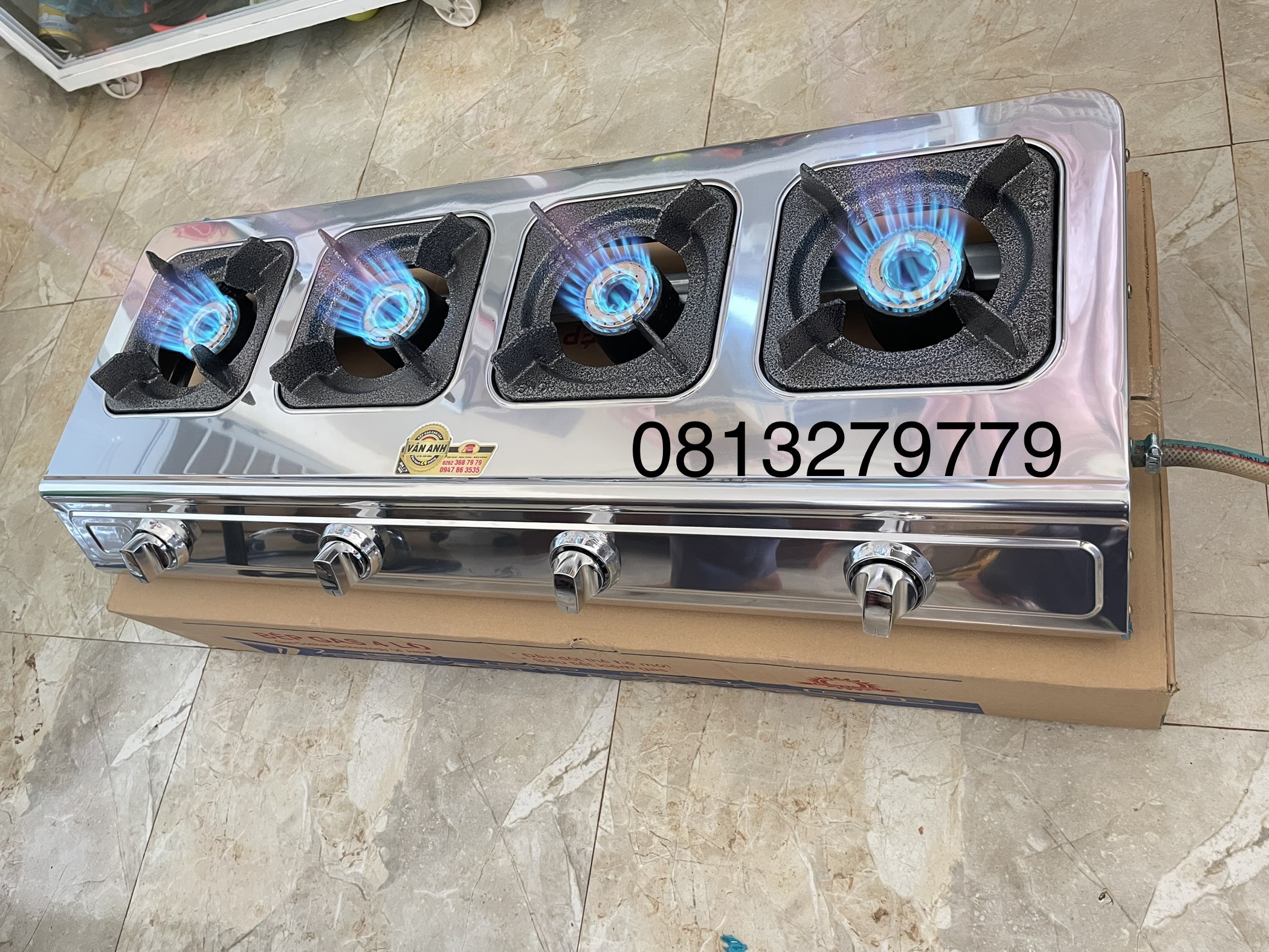 BẾP GAS 4 LÒ KHÈ CAO CẤP