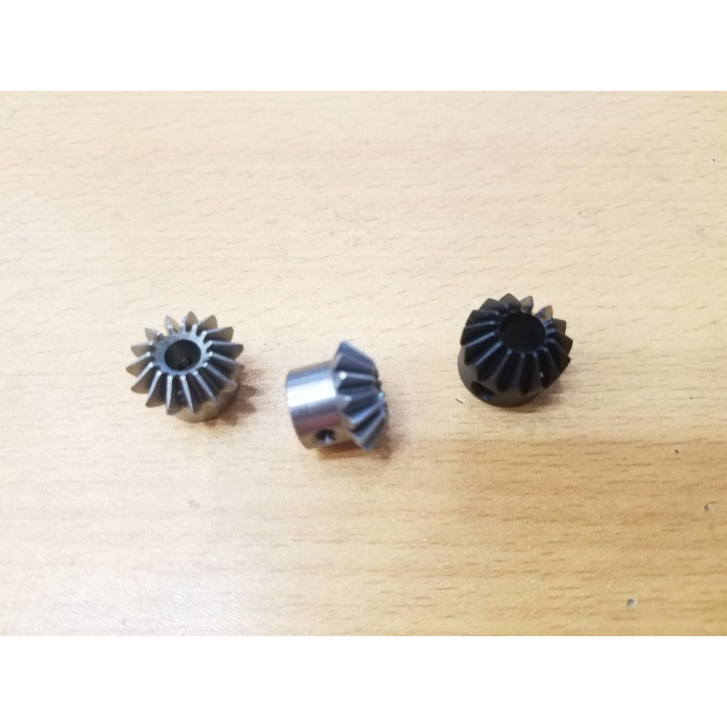 Bánh răng côn kim loại 15 răng lỗ 6.35mm 6mm 5mm truyền động 90 độ, hàng chất lượng cao giá rẻ