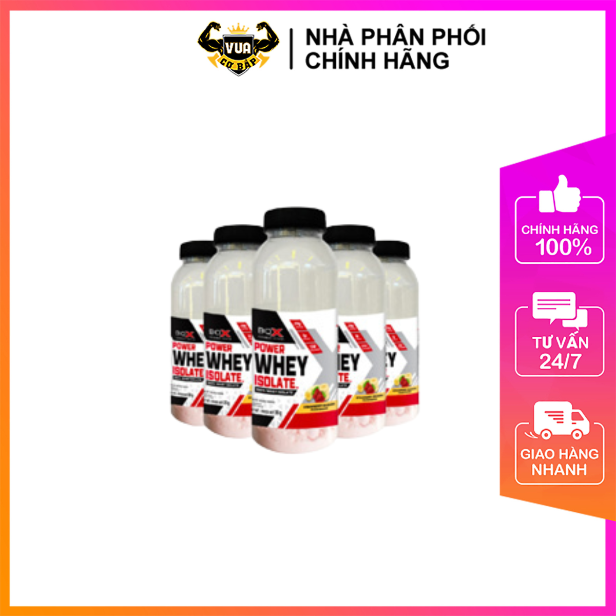 Sample 5 Chai Sữa Power Whey Isolate - BioX - Chai 35g