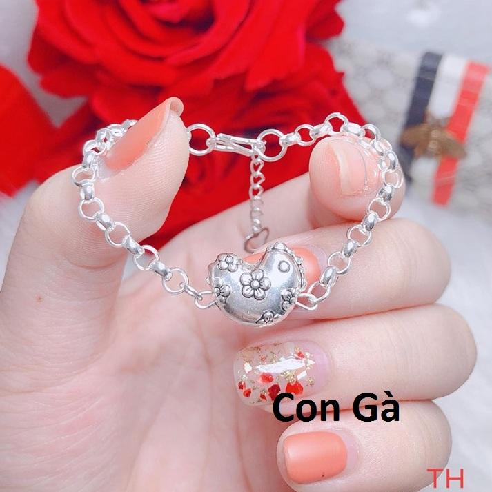 Lắc tay bạc trẻ em 12 con giáp MS100