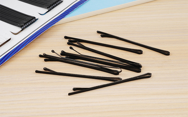 Set of 36 clip hair-clip floss color black