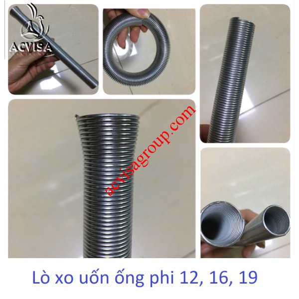 Bộ 5 Lò Xo Uốn Ống Đồng Phi 19, 16,12,10, 6 (Mạ Kẽm)