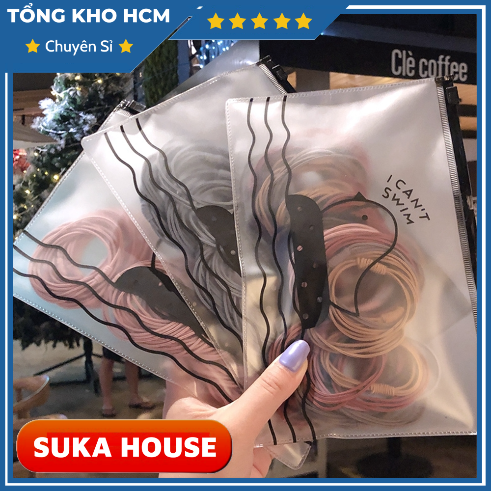 Set 100 Dây Cột Tóc Nữ Dây Buộc Tóc Tạo Kiểu Phong Cách H156