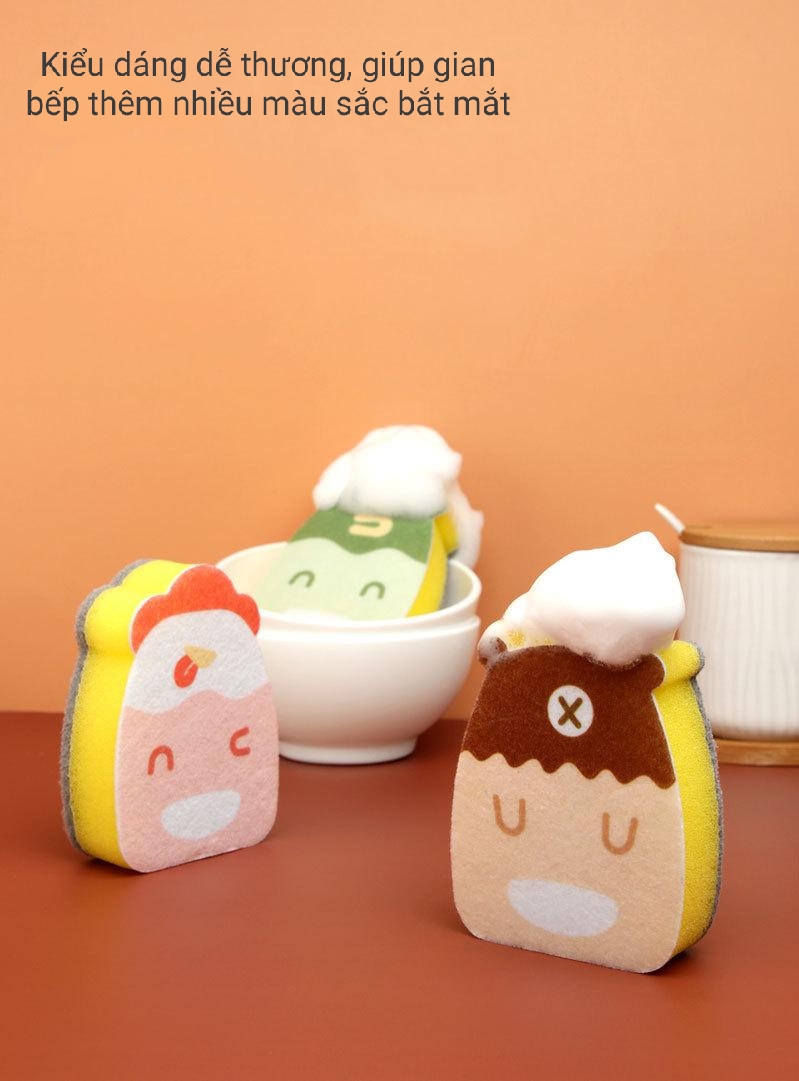 Miếng rửa chén bọt biển 2 mặt