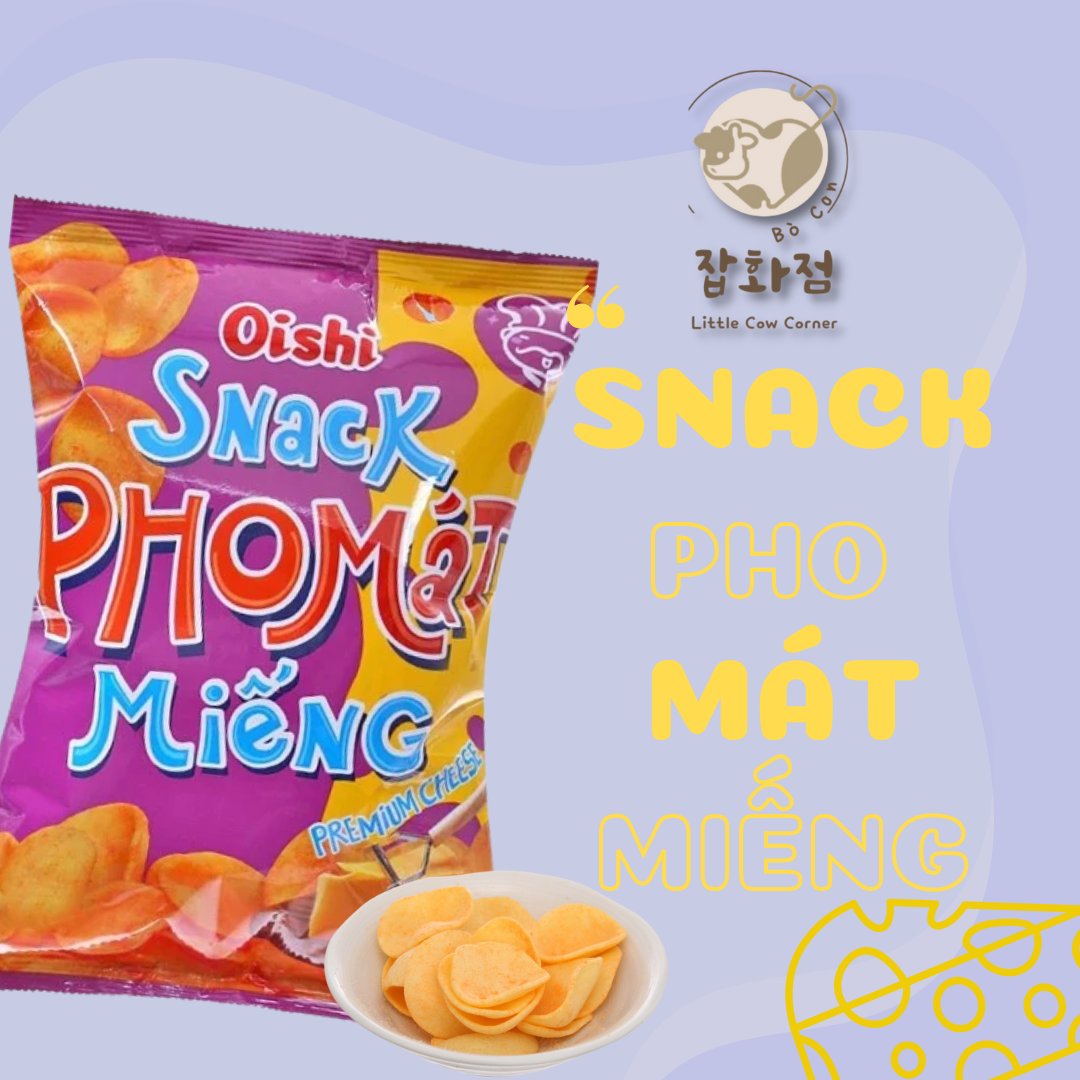 Combo 10 gói bánh snack bim bim pho mát miếng oishi 32g