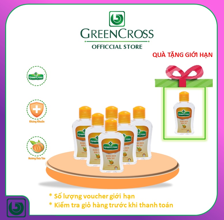 Combo 6 chai Nước Rửa Tay GREENCROSS  - chai 100ml