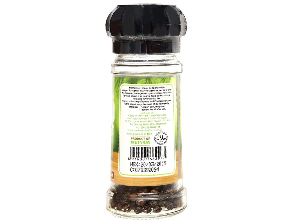 Tiêu đen hạt Phú Quốc Minh Hà hũ 40g