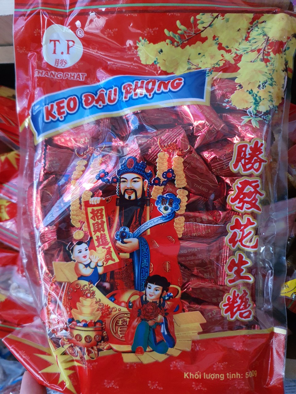 Kẹo đậu phộng BƠ ĐỎ THẦN TÀI thắng phát  500gam