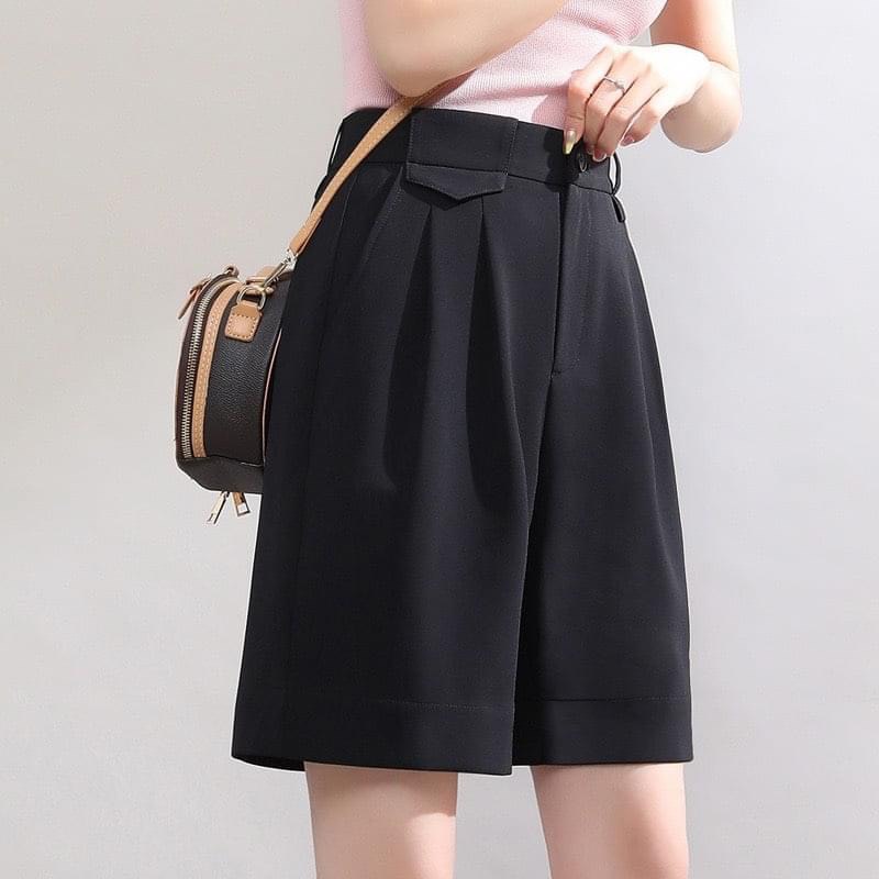 Quần short lửng ống rộng cạp cao chất RUBY Mềm Mịn Siêu Hot