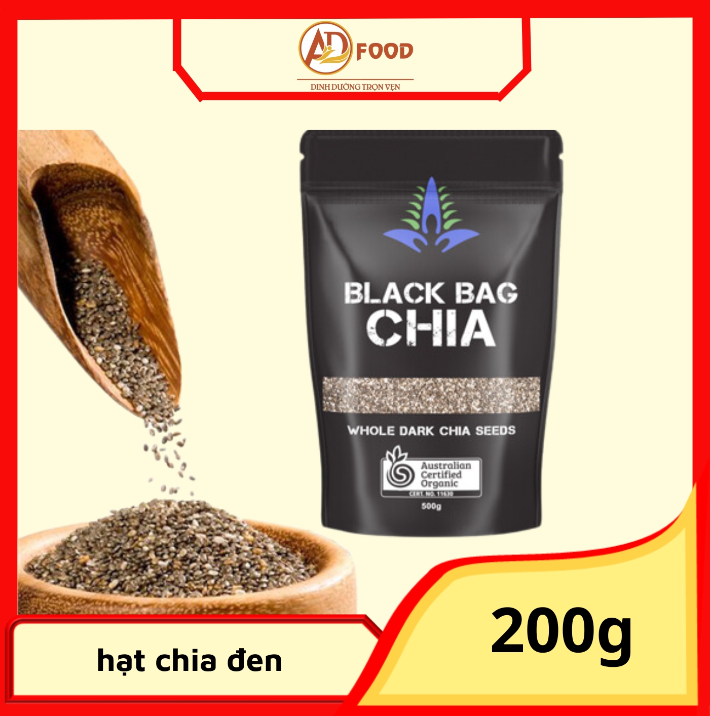 Hat chia đen túi 200gr