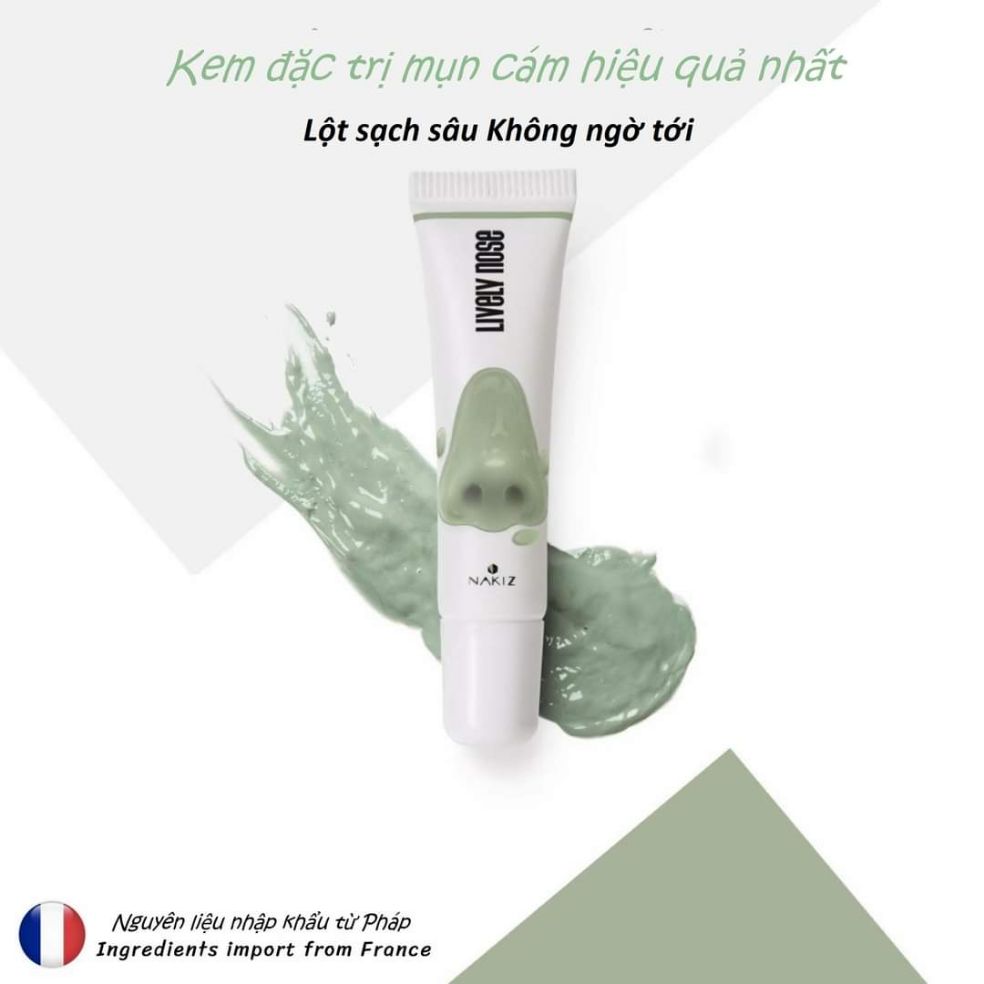 Kem lột mụn cám, mụn đầu đen Nakiz lively nose Thái Lan