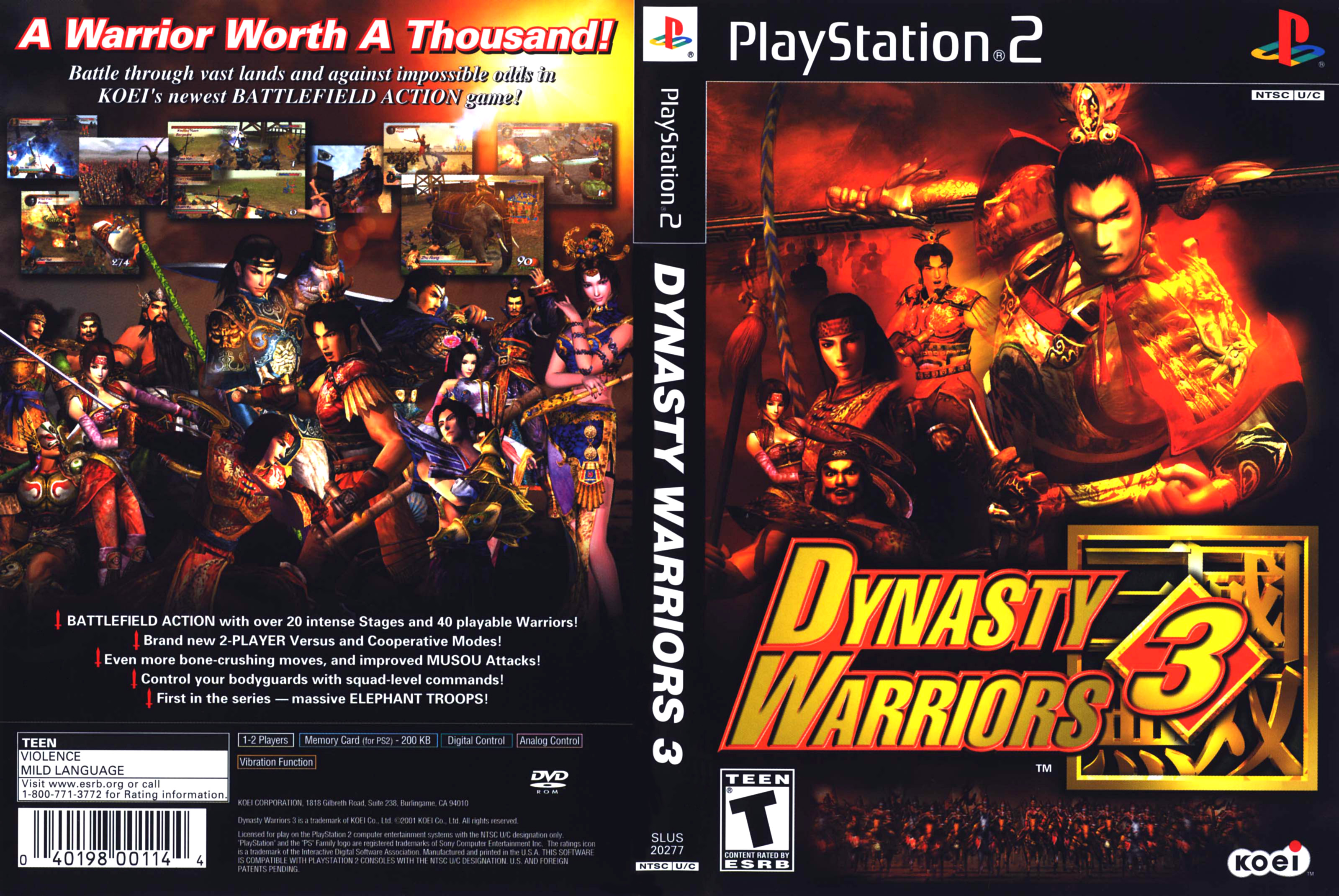Đĩa game PS2, Dynasty Warriors 3. 10 đĩa tặng 1