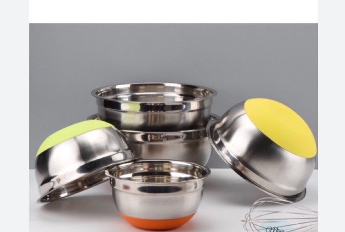 Âu / Thố Trộn Bột Đế Silicon Chống Trượt Size 18cm