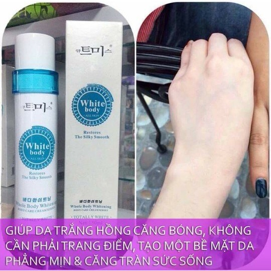 Măng tây baby - kem kích trắng white body hàn quốc công nghệ nano 150ml