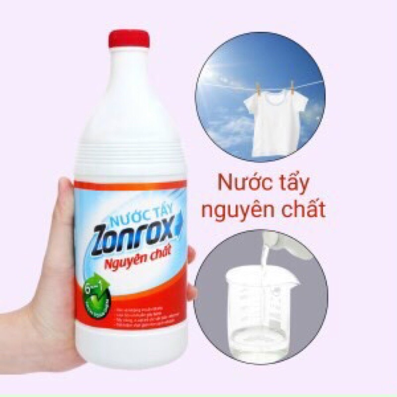 Nước tẩy quần áo Zonrox 500ml-1000ml