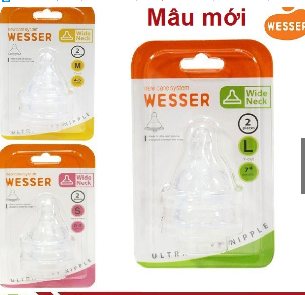 [ HÀNG GIÃM GIÁ ] NÚM VÚ CỔ HẸP  WESSER [ Size M ,dành cho trẻ 4- 6 tháng ]