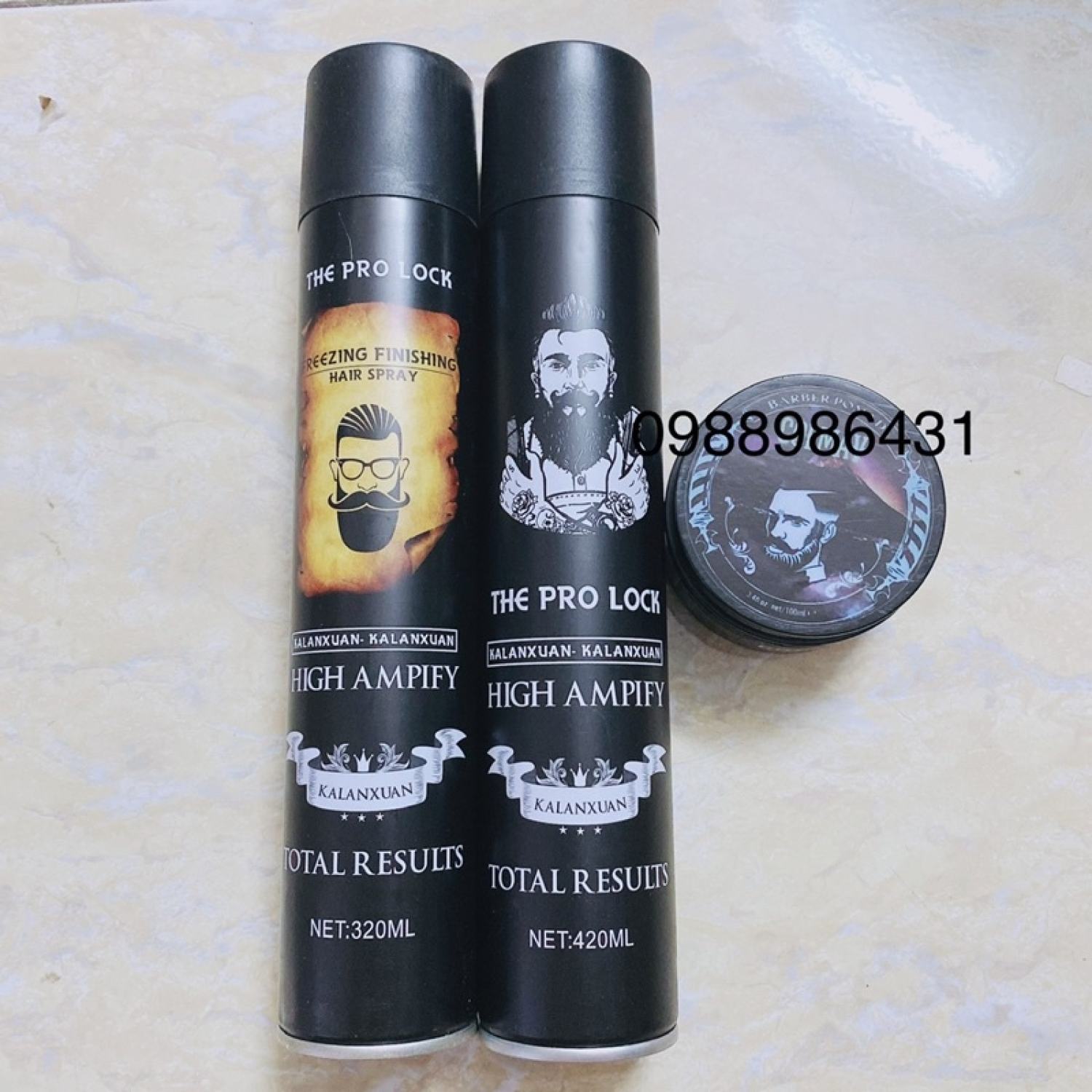 Combo Gôm xịt tóc nam + sáp vuốt tạo kiểu giữ nếp cả ngày