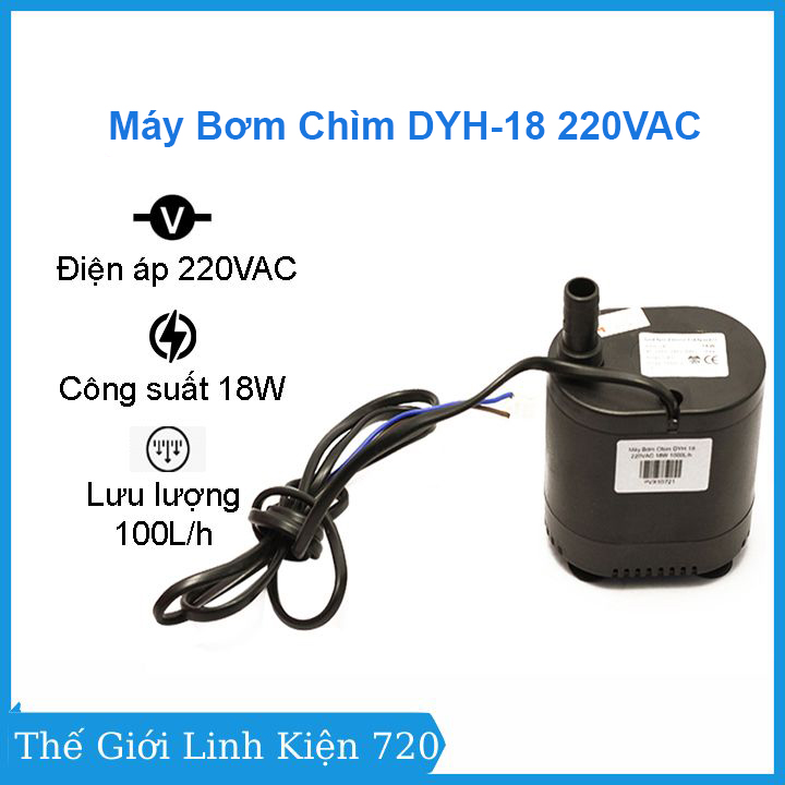 Máy bơm chìm dyh-18 220vac 18w 1000l/h