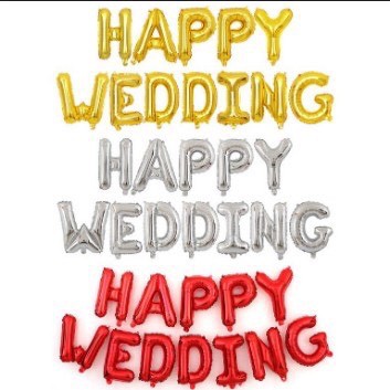 Set Bóng Chữ Happy Wedding