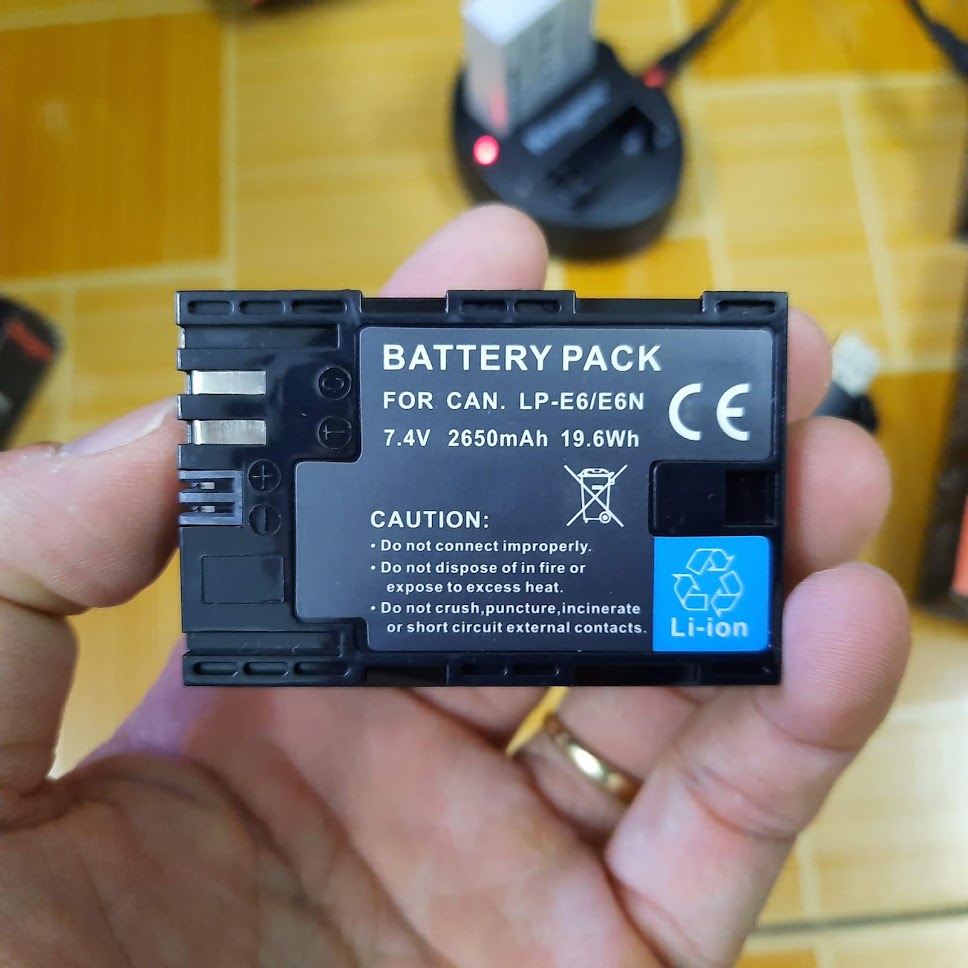 Pin máy ảnh canon LP-E6 2650mAh 5DMark3 5D4 6D 6D2 7D2 80D 90D