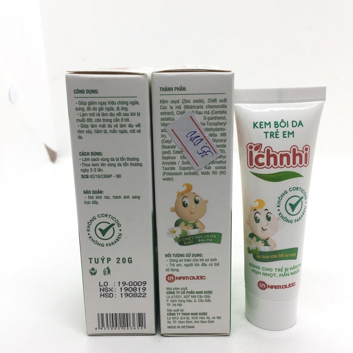 Kem Bôi Da Trẻ Em Ích Nhi tuýp 20g