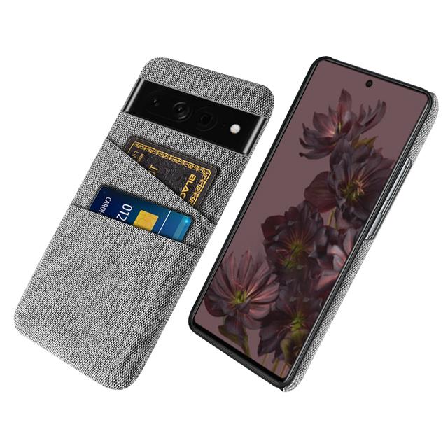 For google pixel 7 pro 6 6pro 4a 5g 5a case luxury fabric dual card phone cover for google pixel 7 7pro 6a 6 pro 4 3a 3 2 xl