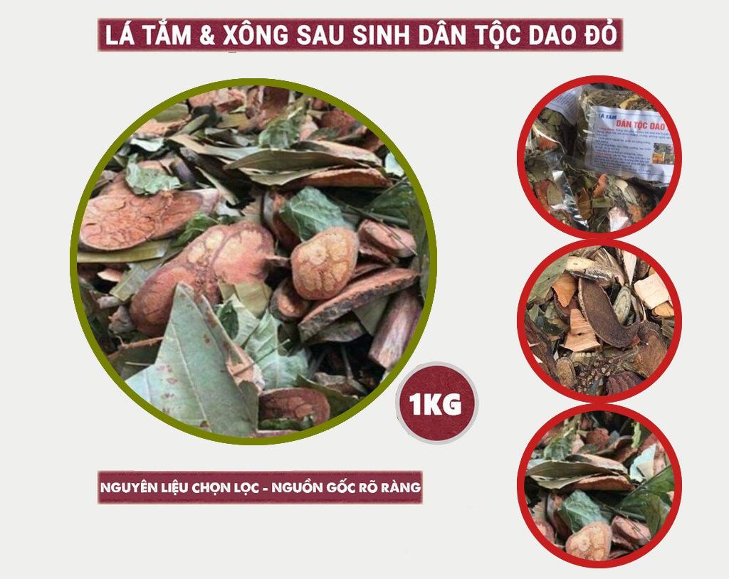 lá tắm người dao đỏ sau sinh