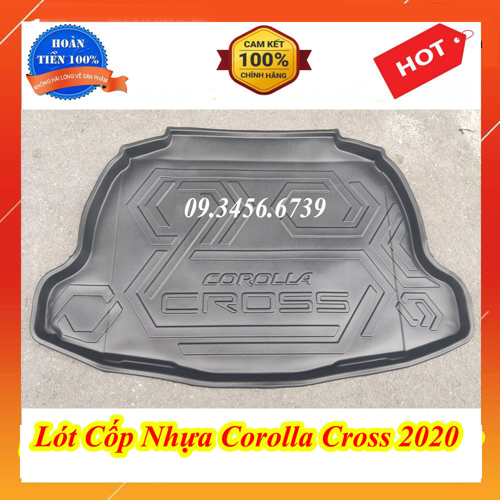 Lót Cốp Nhựa Xe Toyota Cross 2020 Chất Liệu Nhựa Dẻo Cao Cấp Chống Thấm Nước, Không Mùi, Có Độ Bền Cao, Dễ Dàng Vệ Sinh Lau Rửa