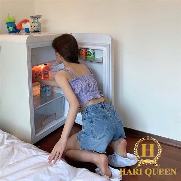 Áo đũi croptop 2 dây chun ngực HSU0720