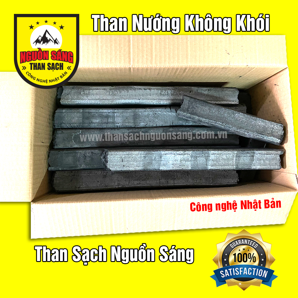 (5kg) Than mùn cưa vuông A - Than Không khói