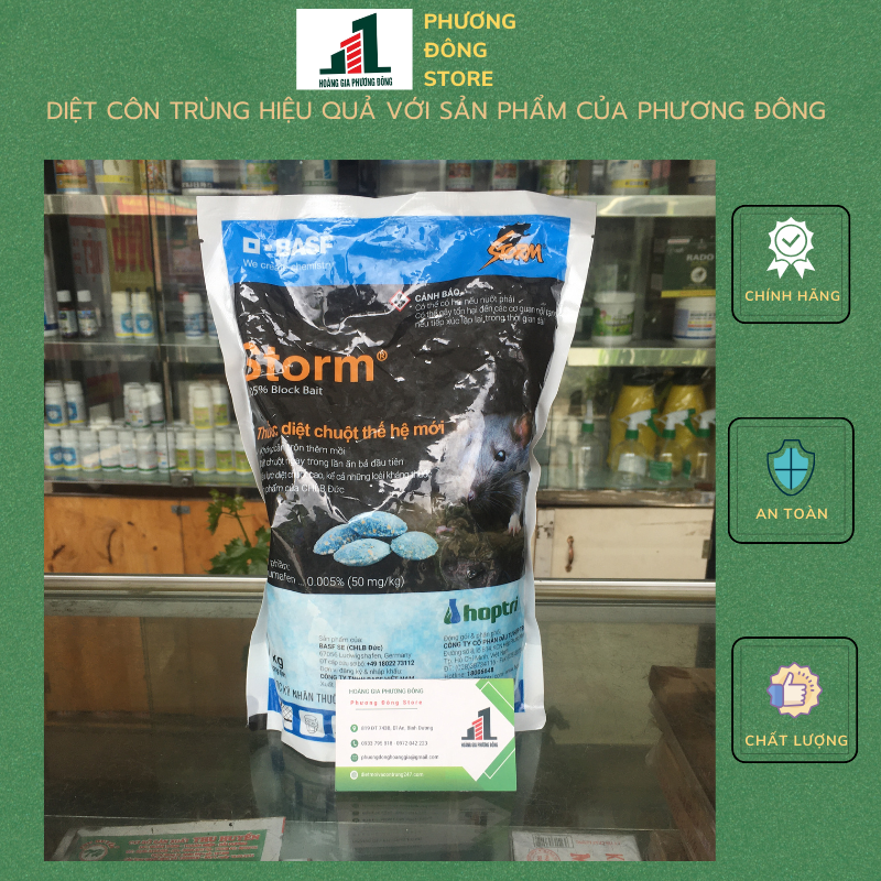 Thuốc diệt chuột storm 0.005%bb - gói 1kg và 10kg