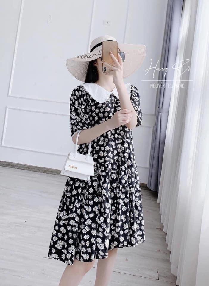 Đầm bầu, váy bầu hoa cúc siêu xinh