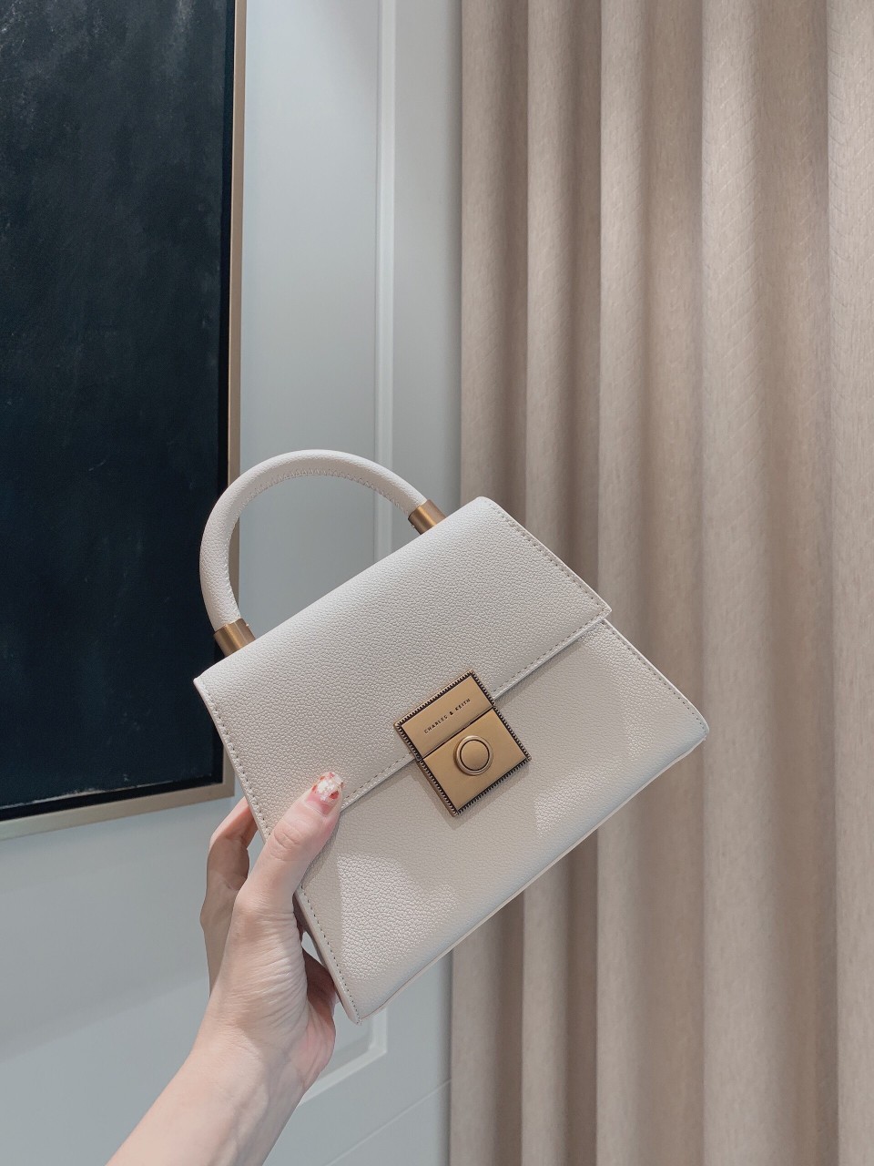 [HCM]Túi Xách Charles Keith Da Hạt Chính Hãng Fulltag và Mã Code