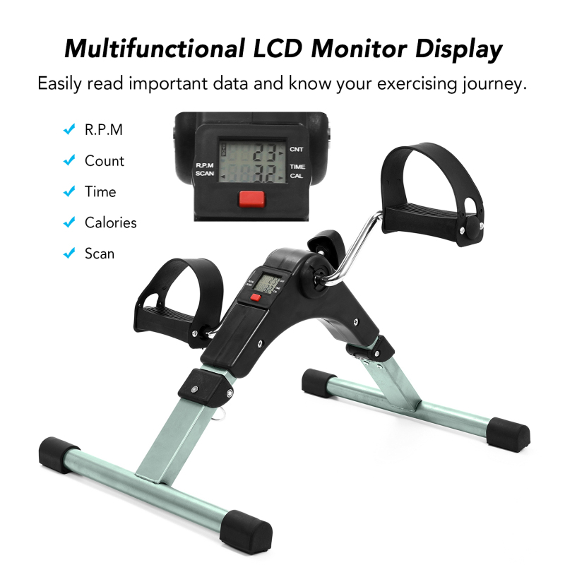 Bàn Đạp Thể Dục Gấp Gọn Máy Tập Thể Dục Bước Màn Hình LCD Máy Đạp Xe Trong Nhà Xe Đạp Bước Với Sức Đề Kháng Có Thể Điều Chỉnh Cho Phòng Tập Thể Dục Tại Nhà Văn Phòng